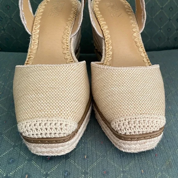 Crown Vintage Beige Narri Wedge Sandal Espadrille - Picture 10 of 16